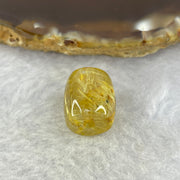 Good Grade Natural Golden Rutilated Quartz Crystal Lulu Tong Barrel 天然金顺发晶水晶露露通桶 
3.48g 13.0 by 12.1mm - Huangs Jadeite and Jewelry Pte Ltd