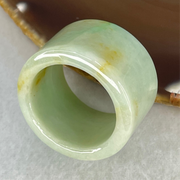Type A Blueish Green with Brown Patches Jadeite Ring 19.83g 18.6 by 4.5mm US13.5/HK30.5 - Huangs Jadeite and Jewelry Pte Ltd