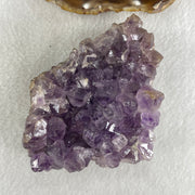 Natural Amethyst Crystal Cluster Display with Wooden Stand 520.8g 124.8 by 76.9 by 110.0mm - Huangs Jadeite and Jewelry Pte Ltd