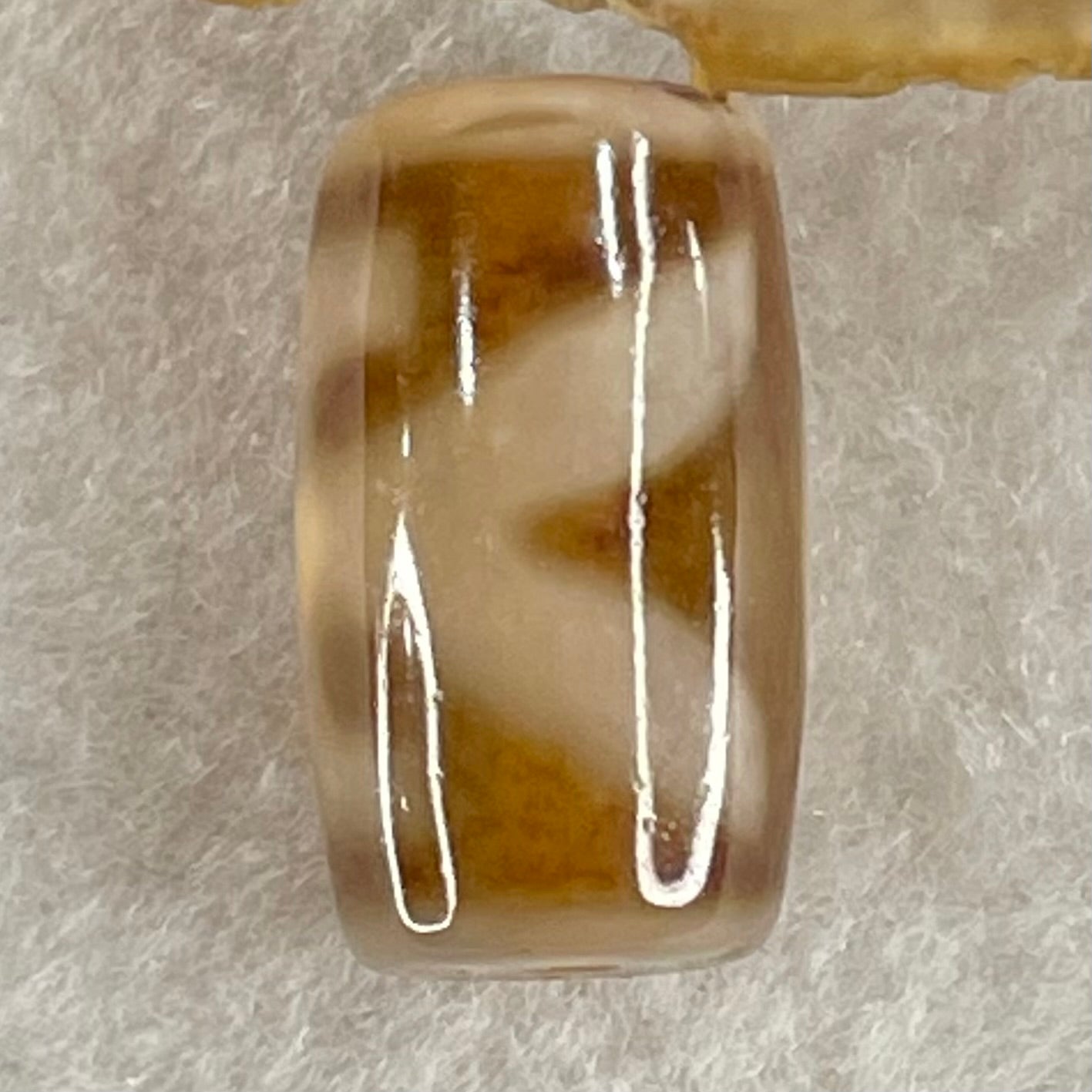Natural Powerful Tibetan Old Oily Agate Patina Guiren Tairen Human Dzi Bead Totem Amulet Heavenly Master (Tian Zhu) 贵人天诛 4.74g 19.8 by 11.6mm - Huangs Jadeite and Jewelry Pte Ltd