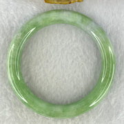 Type A Green with Lavender Jadeite Bangle Internal Diameter 53.8mm 50.57g 10.2 by 9.5mm (Very Slight Internal Line) - Huangs Jadeite and Jewelry Pte Ltd