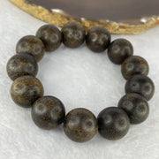 Natural Old Wild Indonesia Agarwood Beads Bracelet (Sinking Type) 天然老野生印尼沉香珠手链 28.94g 16.1 mm 13 Beads - Huangs Jadeite and Jewelry Pte Ltd