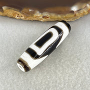 Natural Powerful Tibetan Old Oily Agate 2 Eyed Bead Heavenly Master (Tian Zhu) 7.94g 39.3 by 11.6mm - Huangs Jadeite and Jewelry Pte Ltd