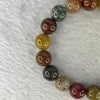 Natural Mixed Colour Phantom Quartz Bracelet 30.05g 17cm 10.6mm 19 Beads - Huangs Jadeite and Jewelry Pte Ltd