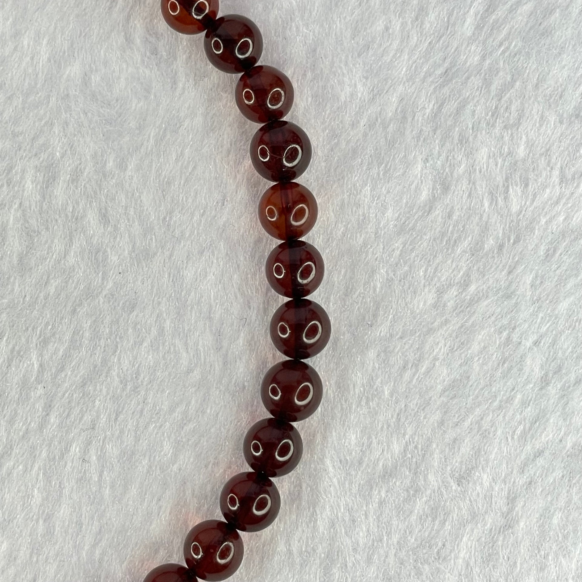 Natural Mixed Color Amber Beads Elastic Necklaces 6.71g 58cm 4.9mm 117 Beads - Huangs Jadeite and Jewelry Pte Ltd