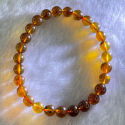 Natural Cognac Amber Beads Bracelet 4.17g 15cm 6.6mm 27 Beads - Huangs Jadeite and Jewelry Pte Ltd