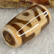 Natural Powerful Tibetan Old Oily Agate Patina Guiren Tairen Human Dzi Bead Totem Amulet Heavenly Master (Tian Zhu) 贵人天诛 4.91g 20.7 by 11.8mm - Huangs Jadeite and Jewelry Pte Ltd