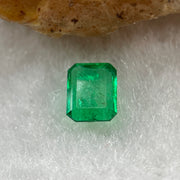 Natural Colombia Vivid Green Emerald (Beryl) Cut-Cornered Rectangular Step cut 0.46ct 5.9 by 4.6 by 1.9mm - Huangs Jadeite and Jewelry Pte Ltd