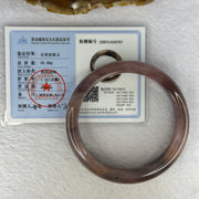 Transparent Dark Purple with Yellow Quartzite Jade Bangle 天山玉手镯 Internal Diameter 62.0mm 55.90g 14.8 by 8.8mm - Huangs Jadeite and Jewelry Pte Ltd