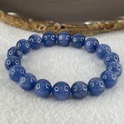 Natural Blue Kyanite Beads Bracelet 38.78g 15.5cm 10.7 18 Beads - Huangs Jadeite and Jewelry Pte Ltd
