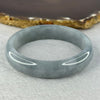 Rare Type A Semi Icy Deep Sky Blue Jadeite Bangle 48.22g 13.2 by 7.4mm 54.7mm (Close to Perfect) - Huangs Jadeite and Jewelry Pte Ltd