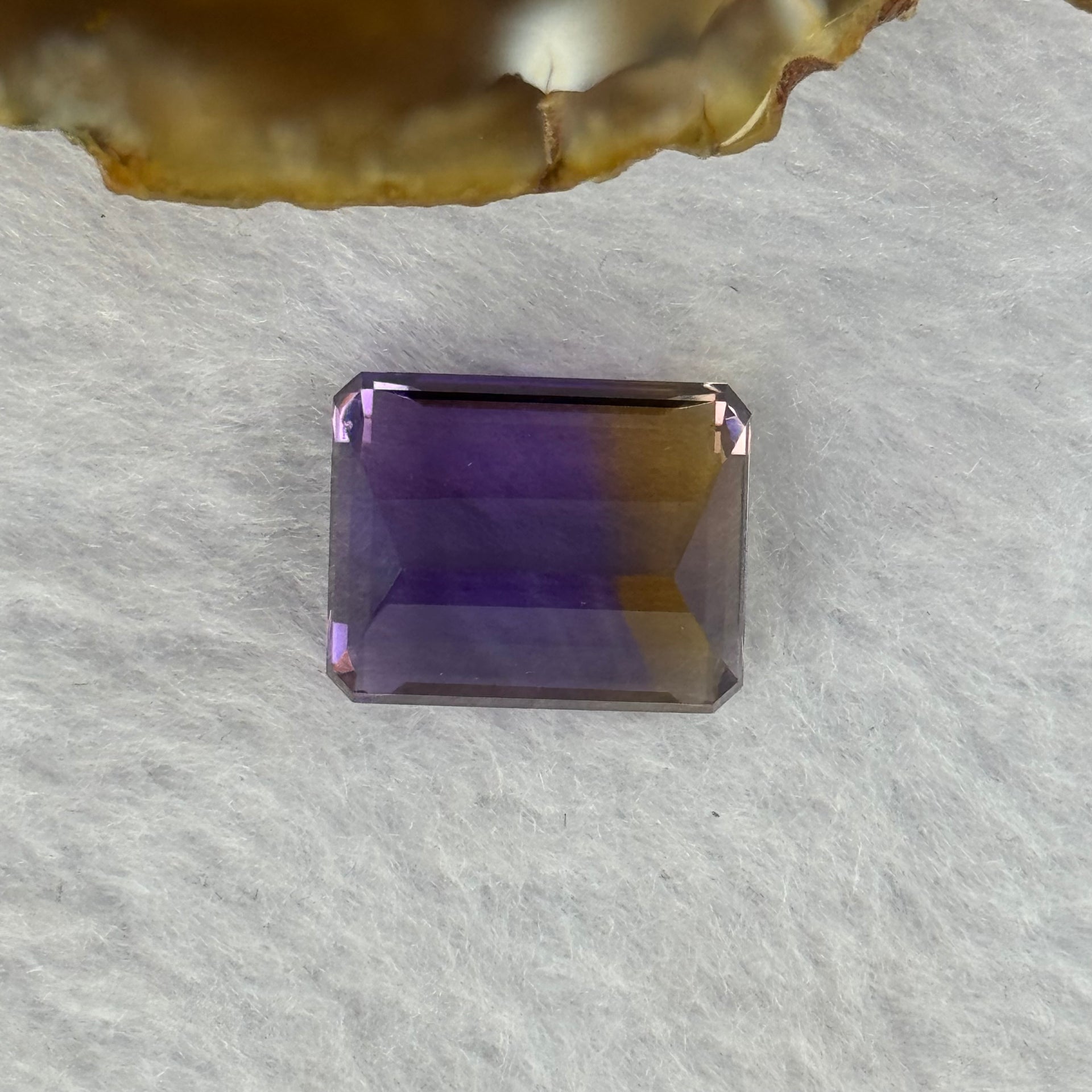 Natural Faceted Ametrine Parallelogram Shape 16.34ct 16.1 by 12.8 by 10.1mm - Huangs Jadeite and Jewelry Pte Ltd