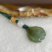 Natural Type A Semi Icy Green Jadeite Flower Charm 2.31g 16.8 by 13.3 by 4.3mm - Huangs Jadeite and Jewelry Pte Ltd