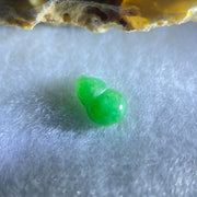 Type A Old Mine Spicy Green Jadeite Hulu Charm Stone For Setting 0.21g 8.5 by 5.5 by 2.2mm - Huangs Jadeite and Jewelry Pte Ltd