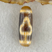 Natural Powerful Tibetan Old Oily Double Bodhi Tree Dzi Bead Heavenly Master (Tian Zhu) 菩提树天珠 3.35g 26.9 by 9.6mm - Huangs Jadeite and Jewelry Pte Ltd