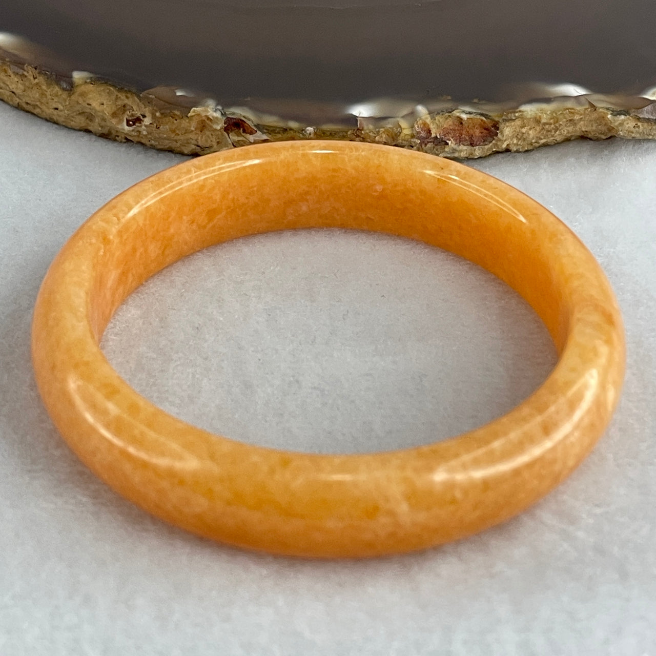 Natural Orangey-Yellow Aventurine Bangle | Full-Eternity Armlet & Abundance Talisman (43.53g 13.0 by 7.5mm | 57.3mm Inner Diameter | Perfect)