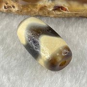 Natural Powerful Tibetan Old Oily Agate Tiger Tooth Daluo Dzi Bead Heavenly Master (Tian Zhu) 虎呀天诛 3.25g 10.2 by 10.5mm - Huangs Jadeite and Jewelry Pte Ltd