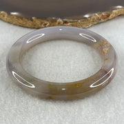 Natural Purple Flower Agate Full Round Bangle Set | (96.78g | 54.9mm ID | 12.2 x 10.0mm | Close to Perfect | Royal Blooming Grace & Spiritual Elevation Anchor, Feng Shui Blessing & Sovereign Fu Zhuo Stacking Bangle Set) - Huangs Jadeite and Jewelry Pte Ltd