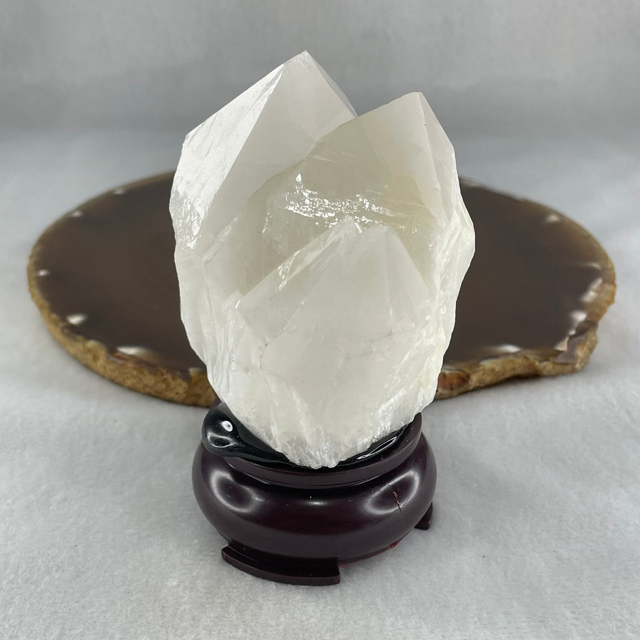 Natural Milky White Quartz Display 270.40g 64.2 by 56.5 by 88.1mm - Huangs Jadeite and Jewelry Pte Ltd
