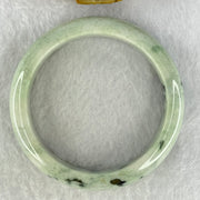 Type A Green with Moss Green Piao Hua Jadeite Bangle Internal Diameter 56.5mm 64.29g 14.4 by 8.7mm (Slight Internal Lines) - Huangs Jadeite and Jewelry Pte Ltd