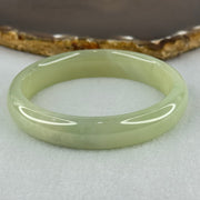 Type A Translucent Semi Icy Jelly Light Green Jadeite Bangle Internal Diameter 56.8mm 45.95g 12.6 by 7.0mm (Very Slight External Rough) - Huangs Jadeite and Jewelry Pte Ltd