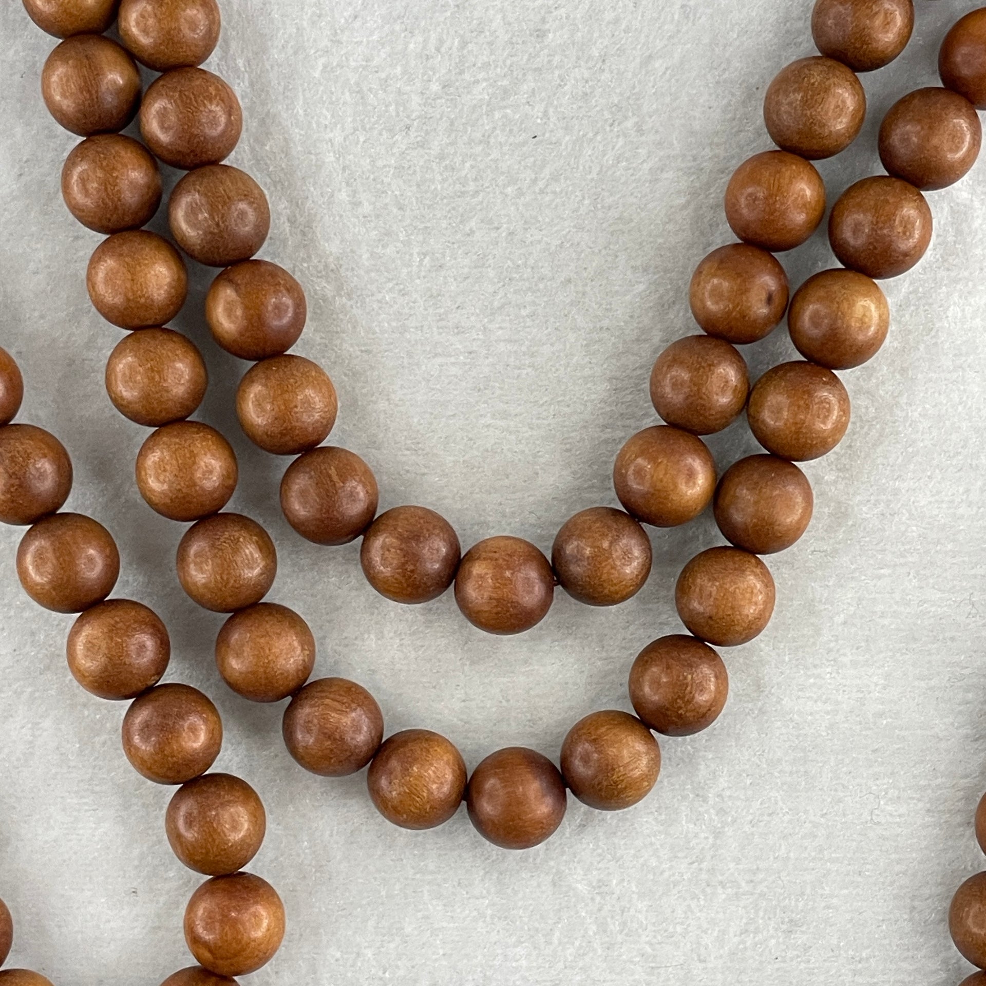 Certified Natural Sandalwood Beads Necklace 61.50g 118cm 10.1mm 108Beads - Huangs Jadeite and Jewelry Pte Ltd