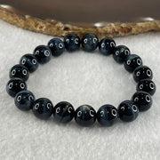 Natural Blue Tiger Eye Quartz Beads Bracelet 29.81g 17cm 10.6mm 19 Beads - Huangs Jadeite and Jewelry Pte Ltd