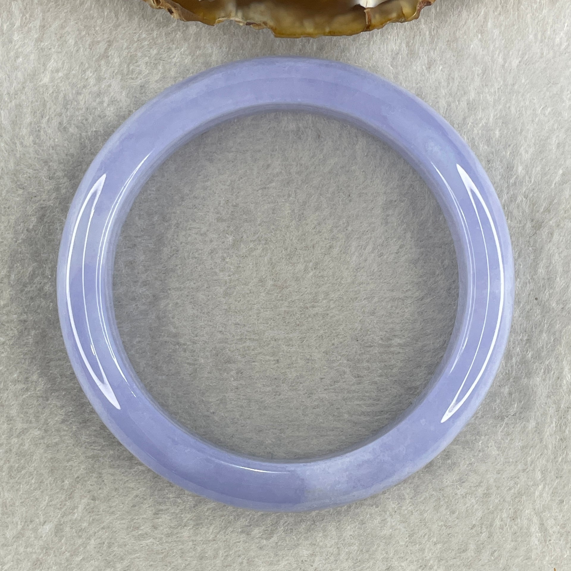 Natural Blue Lace Agate Bangle 47.87g Internal Diameter 57.2mm 13.2 by 8.4mm (Perfect) - Huangs Jadeite and Jewelry Pte Ltd