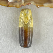 Natural Powerful Tibetan Old Oily Agate 1 Lines Dzi Bead Heavenly Master (Tian Zhu) 4.88g 28.4 by 10.6mm - Huangs Jadeite and Jewelry Pte Ltd