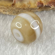 Natural Powerful Tibetan Old Oily Agate 1 Line Dzi Bead Heavenly Master (Tian Zhu) 1.90g 9.7 by 11.2mm - Huangs Jadeite and Jewelry Pte Ltd