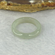 Type A Semi Icy Green Jadeite Ring 2.56g 4.9 by 3.2mm US 7 HK 15.5 - Huangs Jadeite and Jewelry Pte Ltd