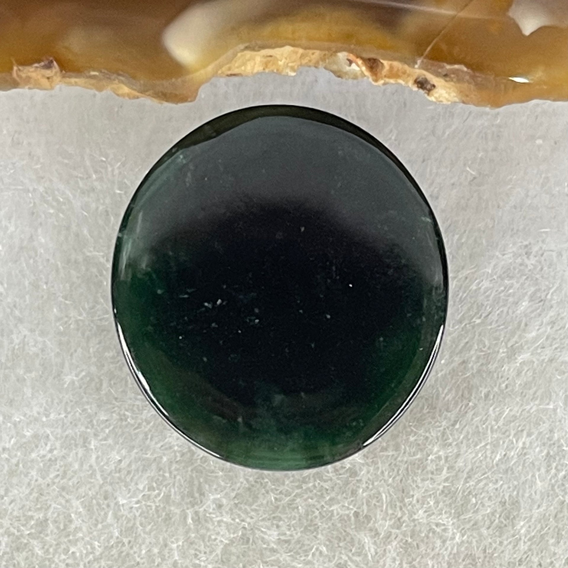 Rare Good Grade Type A Fully Translucent Black Jadeite Dragon Head Stone For Setting 
2.90g 18.2 by 16.8 by 6.3mm - Huangs Jadeite and Jewelry Pte Ltd