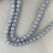 Type A Full Lavender Jadeite Beads Necklace 57.64g 66cm 7.0mm 98 Beads - Huangs Jadeite and Jewelry Pte Ltd