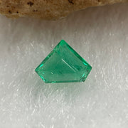 Natural Colombia Vivid Green Emerald (Beryl) Cut-Cornered Grace Step cut 0.30ct 5.7 by 4.4 by 2.5mm - Huangs Jadeite and Jewelry Pte Ltd