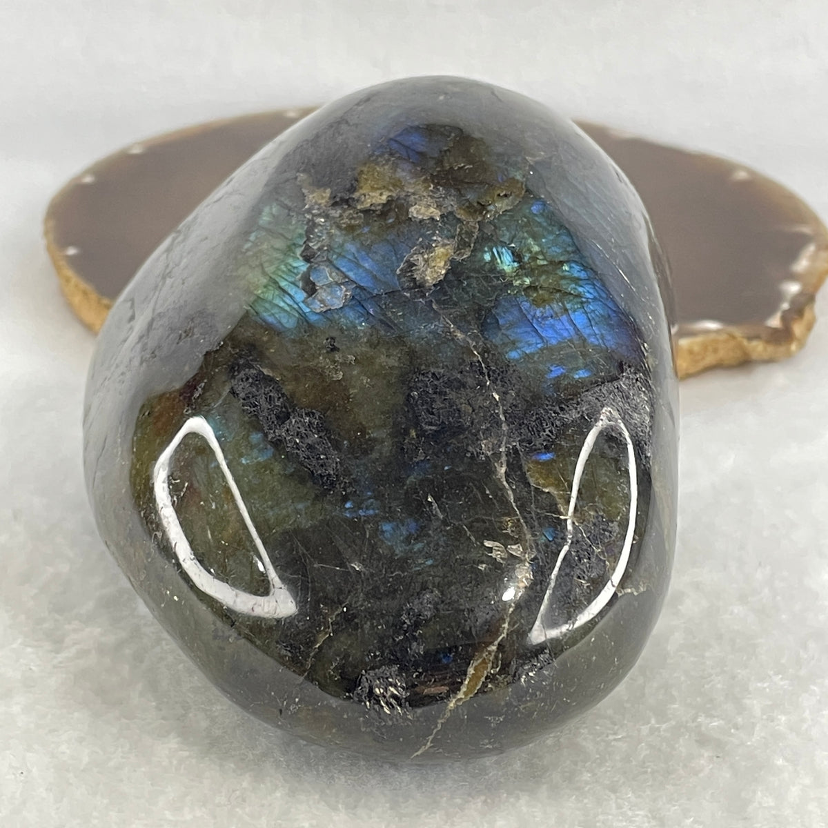 Natural Labradorite Pebble Display | (1,085.2g | 125.0x94.0x68.0mm | Synergy, Auric Shield, Intuition Amplifier & Transformation Anchor)