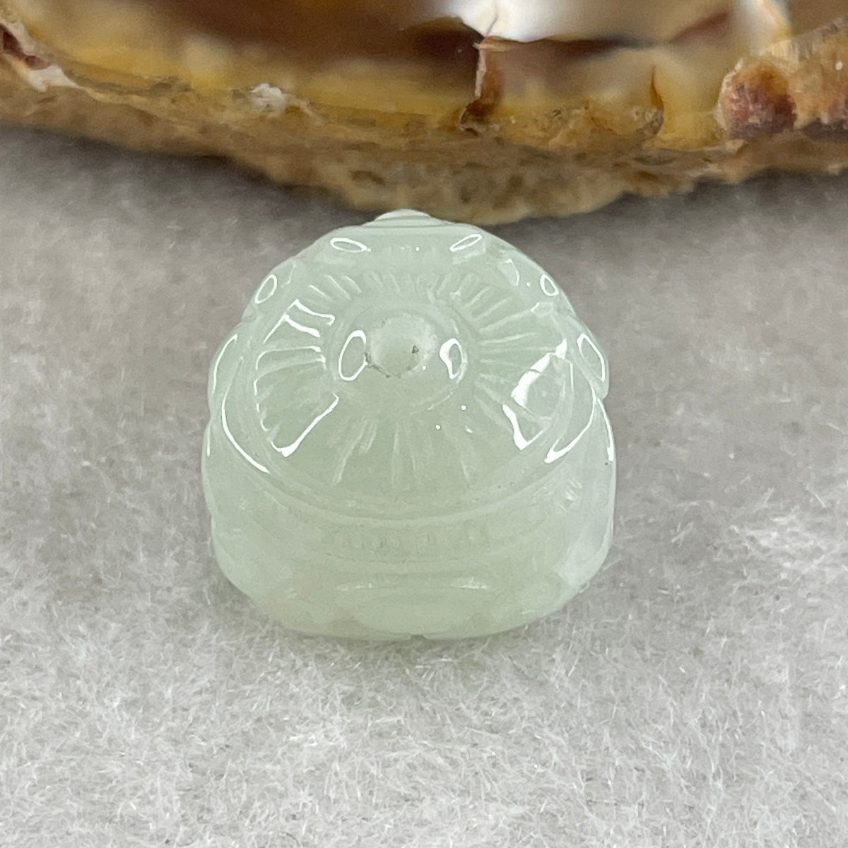 Natural Type A Green Jadeite Daikokuten Mahakala Pendant | God of Wealth & Sacred Protection Talisman (3.77g | 13.0 x 13.1 x 11.4mm) - Huangs Jadeite and Jewelry Pte Ltd