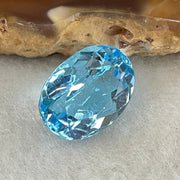 Natural Sky Blue Topaz Oval Shape 8.16ct 13.8  by 9.9 by 6.9mm - Huangs Jadeite and Jewelry Pte Ltd