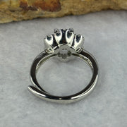 Cubic Zirconia in S925 Sliver Ring (Adjustable Size) 4.05g 8.5 by 4.0mm - Huangs Jadeite and Jewelry Pte Ltd