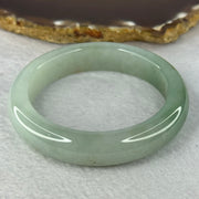 Type A Light Green with Green Jadeite Bangle 63.16g 12.9 by 9.4mm Inner Diameter 54.7mm - Huangs Jadeite and Jewelry Pte Ltd