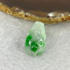 Type A Bright Green with Faint Lavender Jadeite Pixiu Pendent A货辣绿和浅紫罗兰翡翠貔貅吊坠 9.63g 23.5 by 14.6 by 13.3 mm - Huangs Jadeite and Jewelry Pte Ltd