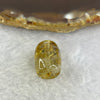 Good Grade Natural Golden Rutilated Quartz Crystal Lulu Tong Barrel 天然金顺发晶水晶露露通桶 
3.61g 14.5 by 11.5mm - Huangs Jadeite and Jewelry Pte Ltd