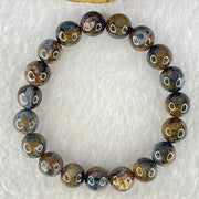 Good Grade Natural Petersite Beads Bracelet 26.85g 16cm 10.4mm 19 Beads - Huangs Jadeite and Jewelry Pte Ltd