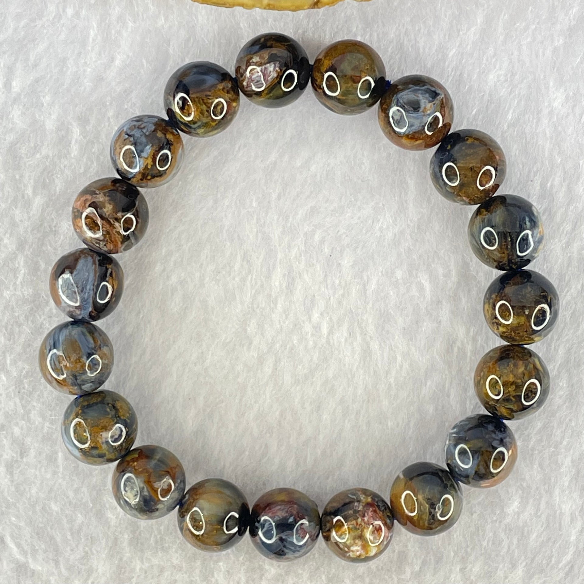 Good Grade Natural Petersite Beads Bracelet 26.85g 16cm 10.4mm 19 Beads - Huangs Jadeite and Jewelry Pte Ltd