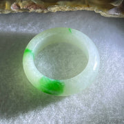 Type A Light Green with Intense Spicy Green Patch Jadeite Ring 5.11g 6.8 by 4.1mm US9 HK20 (Very Slight Internal Line) - Huangs Jadeite and Jewelry Pte Ltd