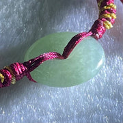 Type A Blueish Green Jadeite Ping An Kou Donut In String Bracelet 2.38g 16.4 by 4.6mm - Huangs Jadeite and Jewelry Pte Ltd