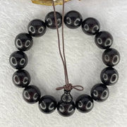 Natural India Zitan Sandalwood 小叶字檀木 Beads Bracelet Sinking Type 27.07g 14.8 mm 15 Beads - Huangs Jadeite and Jewelry Pte Ltd