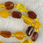 Natural Mixed Color Amber Beads Necklaces 18.16g 60cm 18.8 by 10.2 by 4.8mm, 11.2 by 7.1 by 5.5mm 35pcs - Huangs Jadeite and Jewelry Pte Ltd
