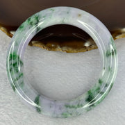 Type A Lavender with Spicy Green Piao Hua Jadeite Bangle Internal Diameter 58.8mm 99.19g 12.7 by 13.3mm (Slight Internal Line) - Huangs Jadeite and Jewelry Pte Ltd