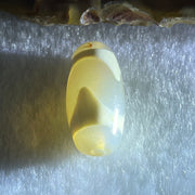 Natural Powerful Tibetan Old Oily Agate Tiger Tooth Daluo Dzi Bead Heavenly Master (Tian Zhu) 虎呀天诛 2.81g 20.0 by 10.0mm - Huangs Jadeite and Jewelry Pte Ltd