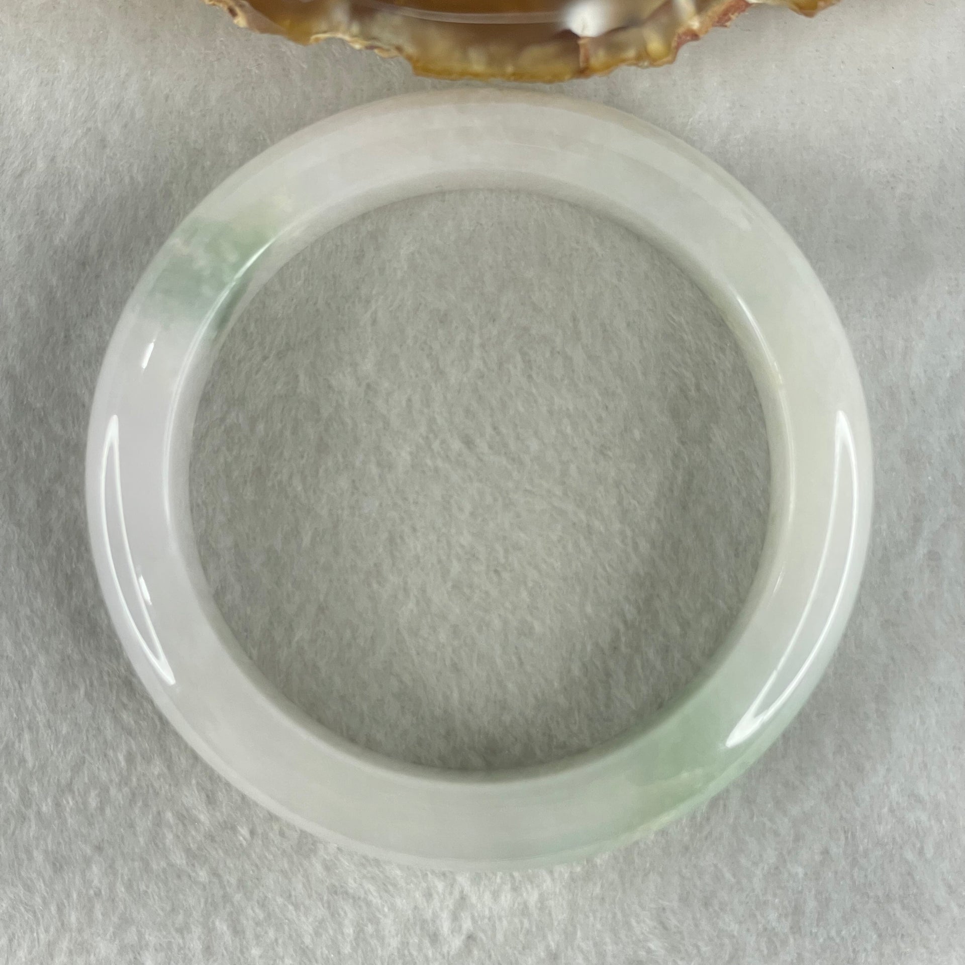 Type A Light Green with Faint Lavender Jadeite Bangle 58.05g Inner Diameter 54.4mm 12.5 by 9.0mm (Close to Perfect) - Huangs Jadeite and Jewelry Pte Ltd